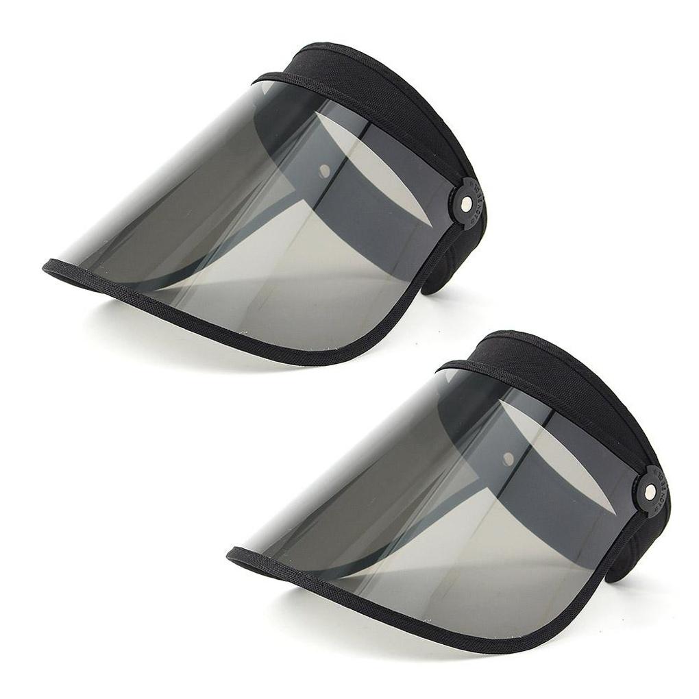 UV protection sun cap 2-piece set (black) sun visor