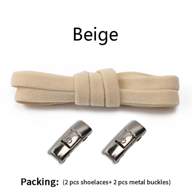 New Press Lock Shoelaces Without ties 8MM Width Flat Elastic Laces Sneakers Kids Adult No Tie Shoe laces for Shoes Accessories