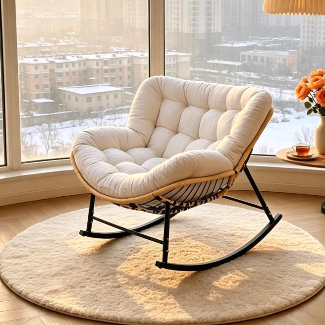Exclusive OEM Rattan Rocking Chair for Living Room or Balcony