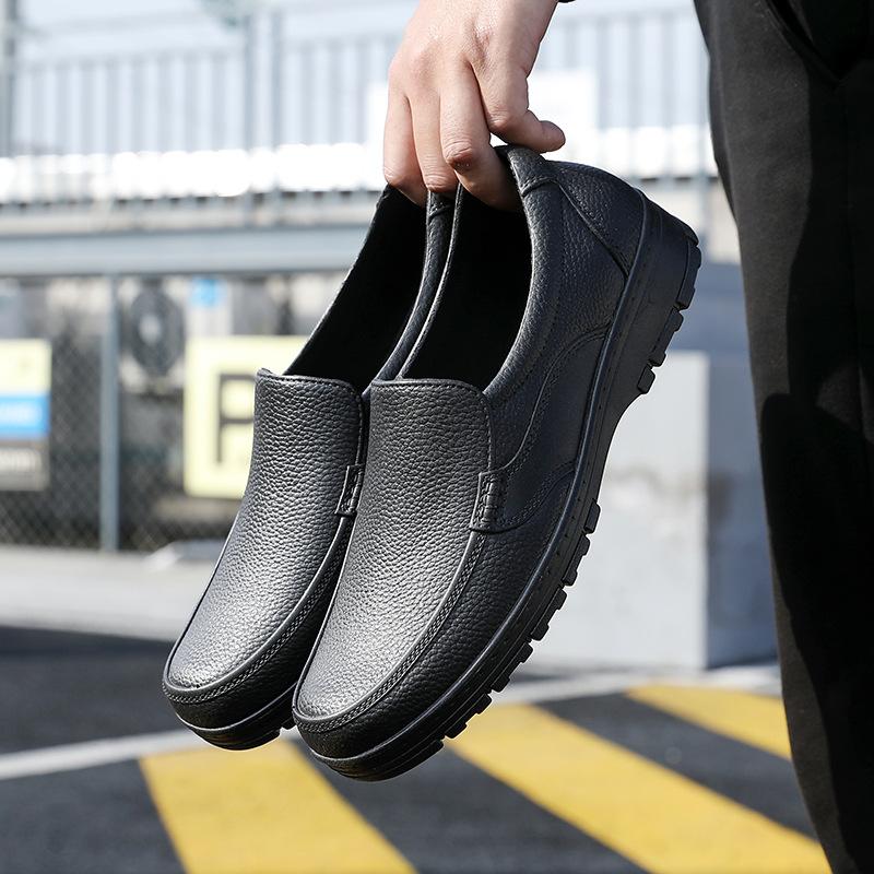Cizme de ploaie pentru bărbați, pantofi business cu toc jos din imitație de piele, antiderapanți, impermeabili, respirabili, pantofi de apă, pantofi de lucru de modă pentru bucătari, pantofi de cauciuc pentru bărbați, pantofi de ploaie pentru bărbați