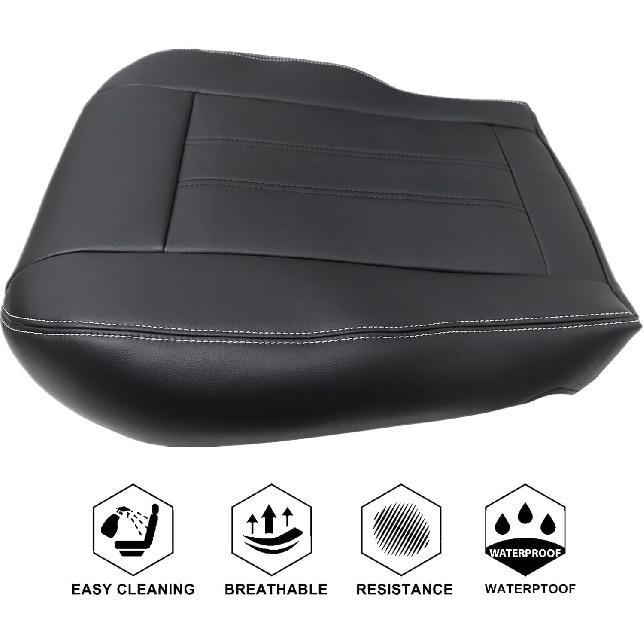 NLQR Přední strana řidiče Spodní náhradní potah sedadla Mikrovlákno Kůže Černý Nepropíchaný Kompatibilní s Chrysler Town & Country 2008 2009 2010