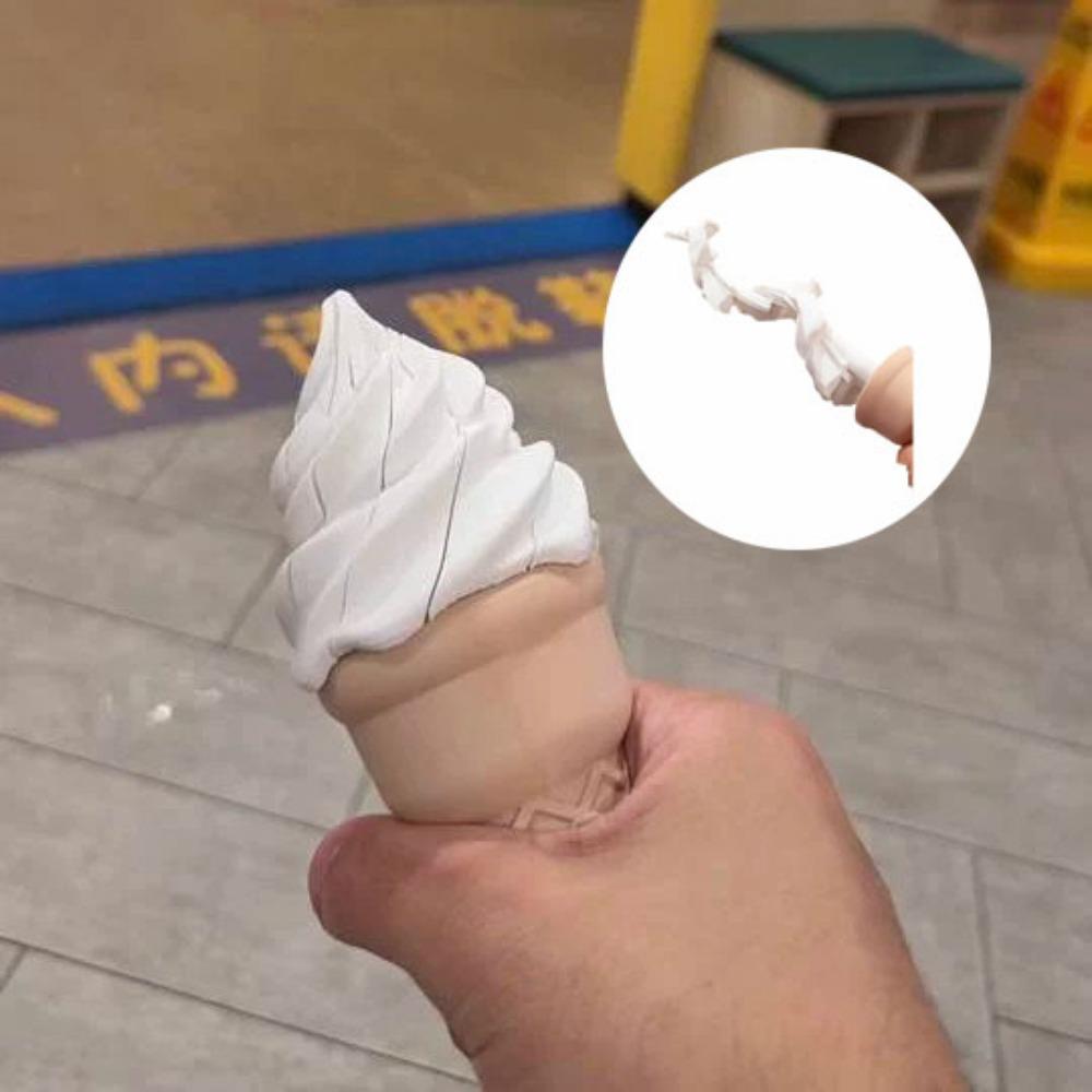 Creative Ice Cream Retractable Toy Realistic Simulation Novelty Gag Gift Funny Trick