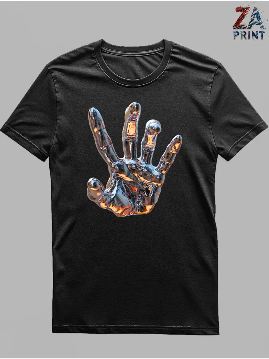 Футболка с отпечатком руки  Дай пять 2XL