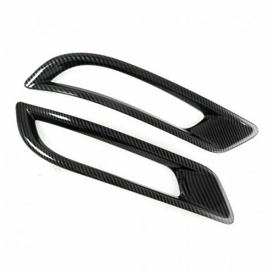 Carbon Fiber Rear Fog Light Bumper Lamp Cover Trim For Honda CRV CR-V -