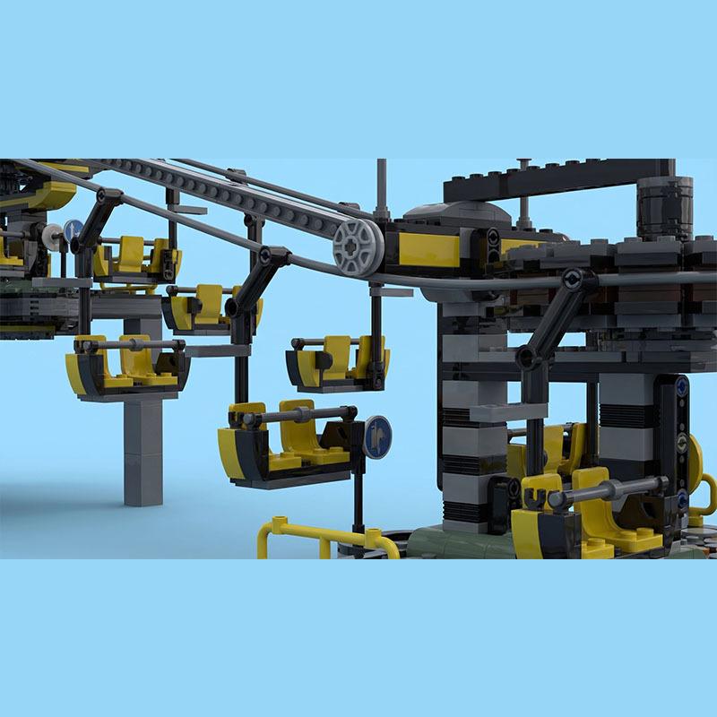 MOC Building Block Chairlift GBC Children's Gift Toy Education Model Science Educational Gift Creative Building Block