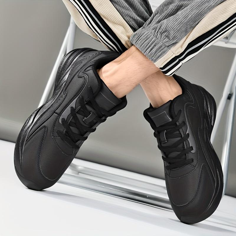 Men's Trendy Cushioned Running Shoes, Comfy Non Slip Lace Up Soft Sole Sneakers For Men's Outdoor Activities, Winter & Autumn