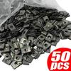 Car Metal Screw Fastener Clips U-Type Clip Anti-rust Iron Sheet Car Motorcycles Screw Buckle Bumper Protection Fastener Clips