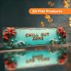 Chill Out Zone 2D Flat Wall Art Sign, Tropical Palm Trees & Ocean Waves Plaque, English Home Decor