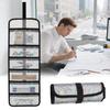 Transparent PVC Roll-up Fishing Lure Bag, 6 Pockets, Large Capacity, Foldable Storage Cover