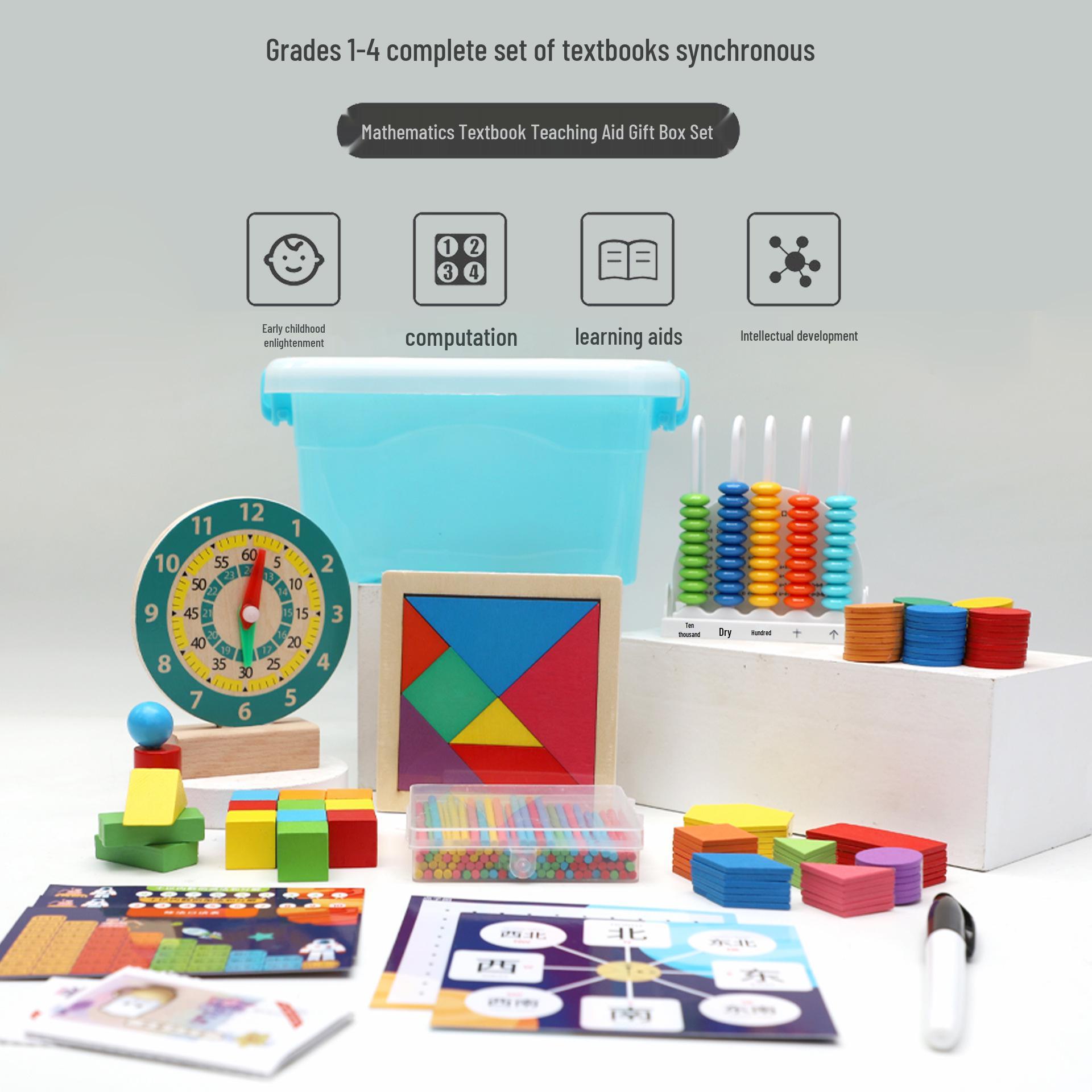 

Elementary Math Manipulatives: Abacus & Geometric Solids for 1st & 2nd Grade Learning