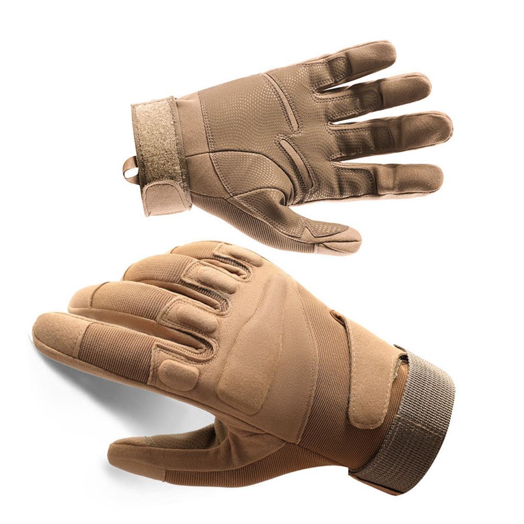 Protective Gloves Full Finger M Size Microfiber Leather Breathable Wind Proof Riding Gloves for Outdoor Training