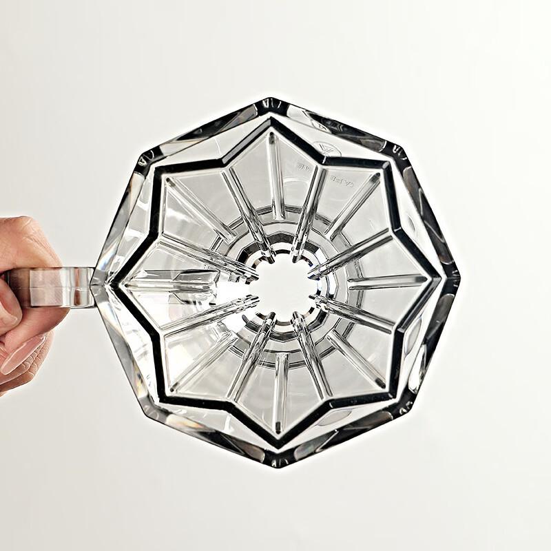 Jiaqi Octagonal Diamond Pour-Over Coffee Filter Cup Set