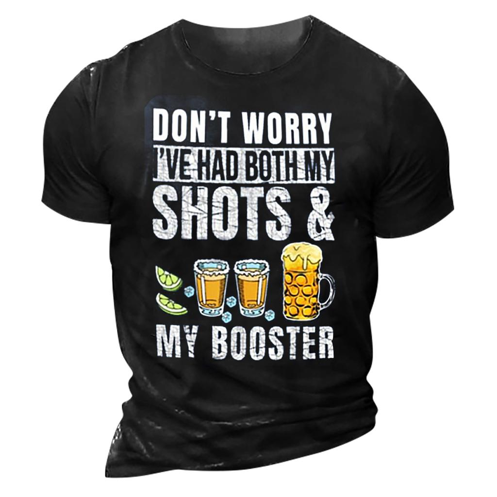 Men's  T-shirt T-shirts Graphic Text Black Military Green Pool Dark Gray 3D Printing Street Casual Short Sleeve Button Down Printed Clothing Basic
