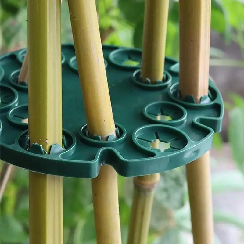 10pcs Plastic Plant Pea Bean Vine Stake Connector Cane Pole Rack Holder Garden Plant Bracket Flower Column Climbing Frames