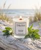 soy candle with a wooden wick + WOOD SAGE SEASALT