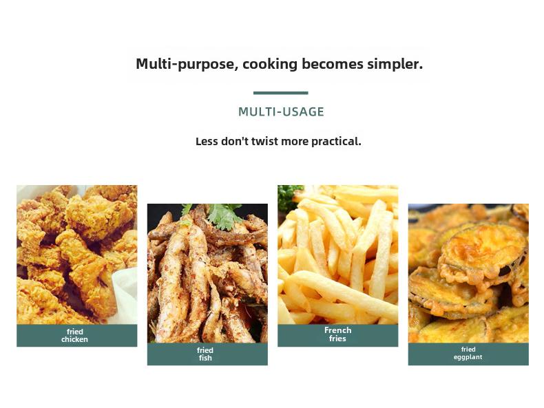 Friggitrice a gas a doppio cilindro con doppio schermo per patatine fritte e snack fritti
