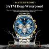 Men's Multifunctional Three Eye Chronograph Watch Multi Functional Waterproof Luminous Calendar Quartz Watch Holiday Gifts Men's Exquisite Gift Watch