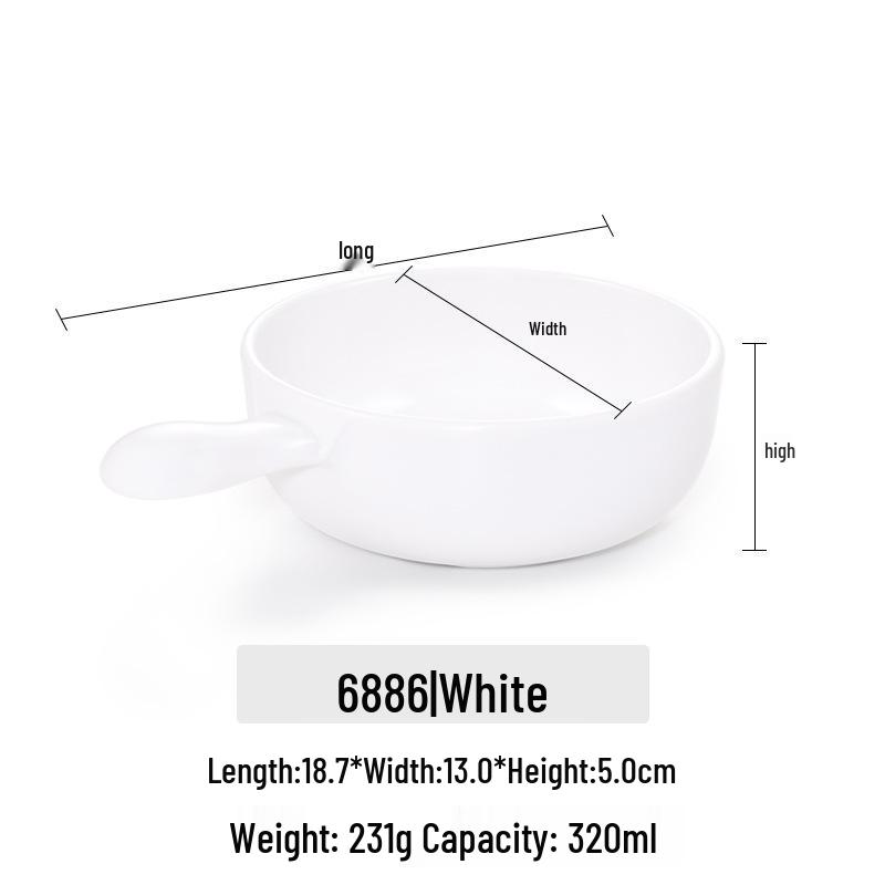 Melamine Handle Bowl: Versatile for Fruit Salad, Rice, Dessert, Breakfast, Pudding, and Yogurt.