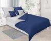 Double-sided Satin Bedding 140x200 + 70x80 Gray/navy Blue Matex