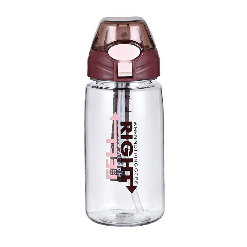 Water bottle water cup high value summer student water cup pc material straw water cup large capacity sports water cup straw