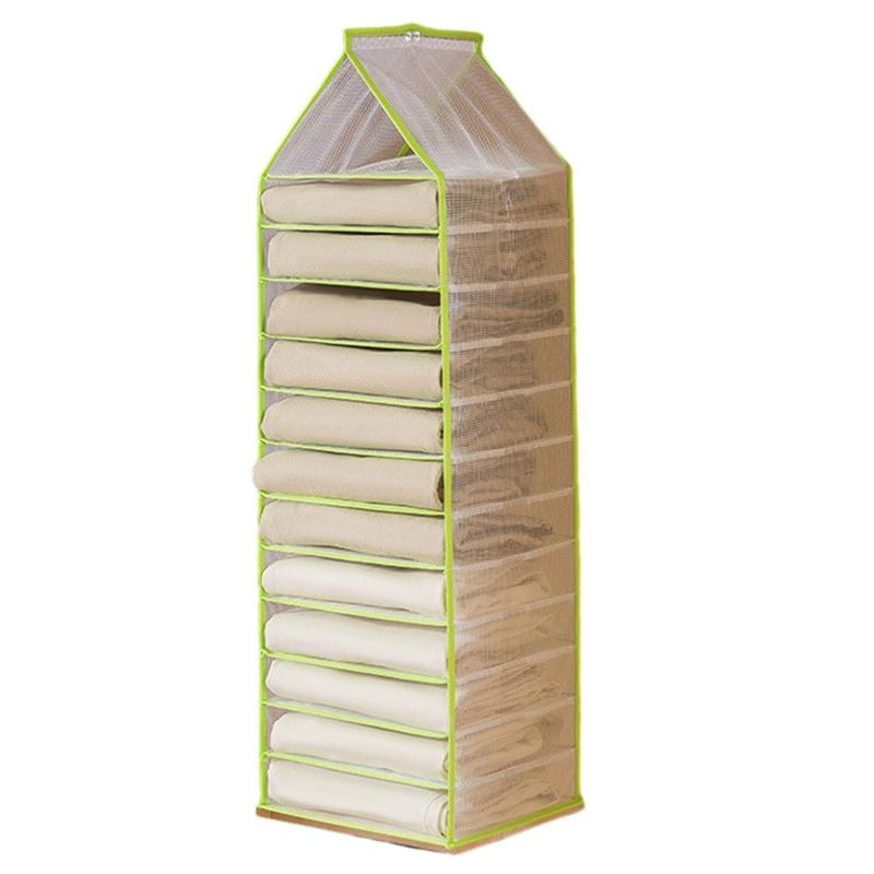

12-Shelf Hanging Storage Organizer for Clothes Wardrobe Closet PVC Storage Shelves C