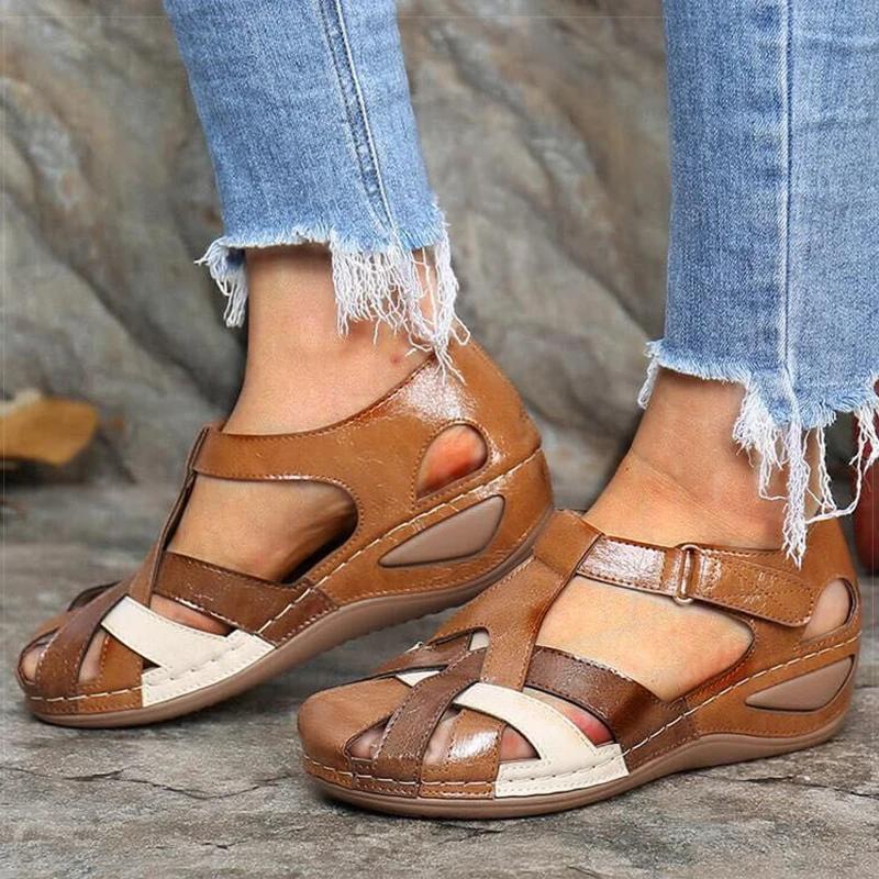 Fashion Women's Sandals Wedges Heels Sandals for 2025 Summer Shoes Woman Mix Color Heeled Sandalias Mujer Low Platform Footwear Female