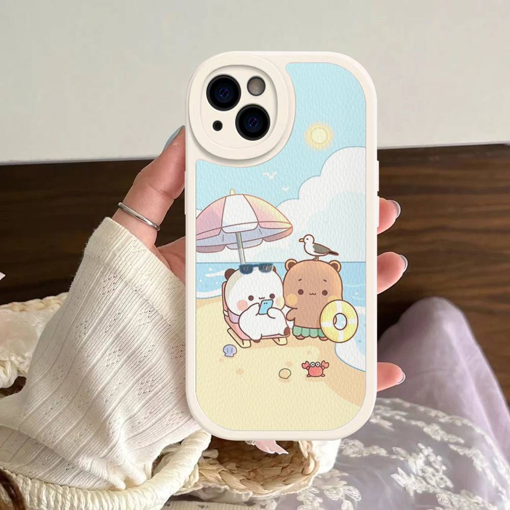 Cute Bubu Dudu Cartoon Phone Case For IPhone 16 15 14 13 12 11 Pro Max Plus Shockproof Leather Cover