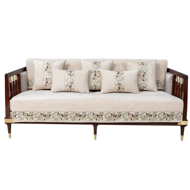 Sofa Cushion New Chinese Style Non-Slip Cover Cover Simple Four Seasons Universal High-End Fashion Backrest Towel Cushion Suit