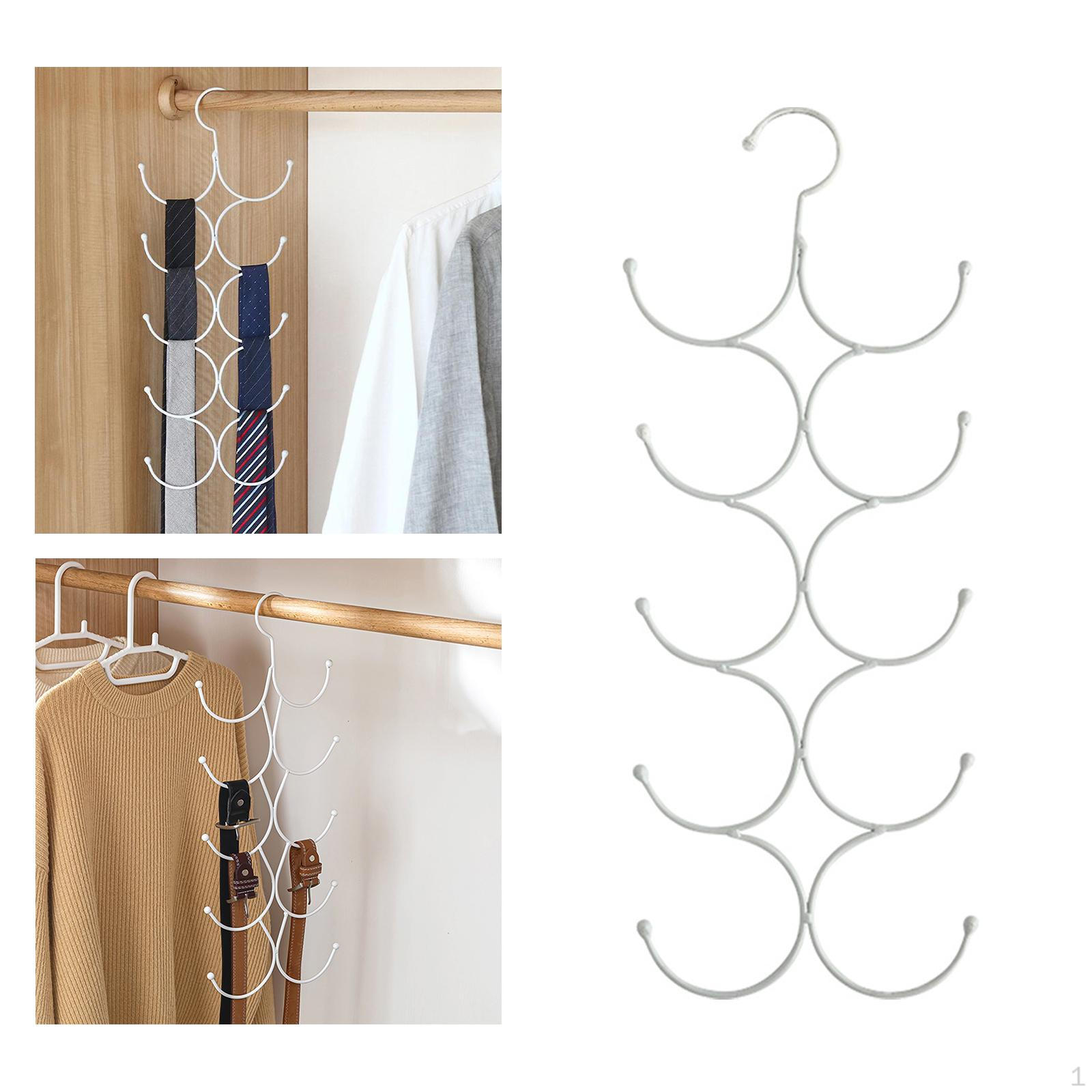 

Вешалка на ремень для хранения одежды Шкаф для хранения шарфов Организация Шелк белый
