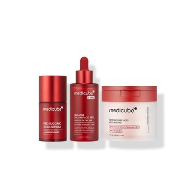 Red Succinic 3-Step Advanced Acne Care Set + Centellaca Mask 10 Sheets