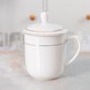 Elegant Bone China Tea Cup with Lid