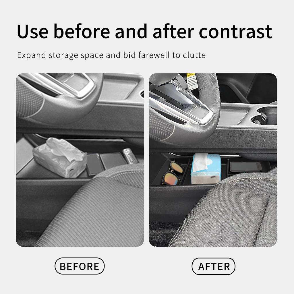 for Honda Prologue/Acura ZDX 2026 TPE Center Console Lower Layer Storage Box Organizer Tray Car Interior Accessories Black