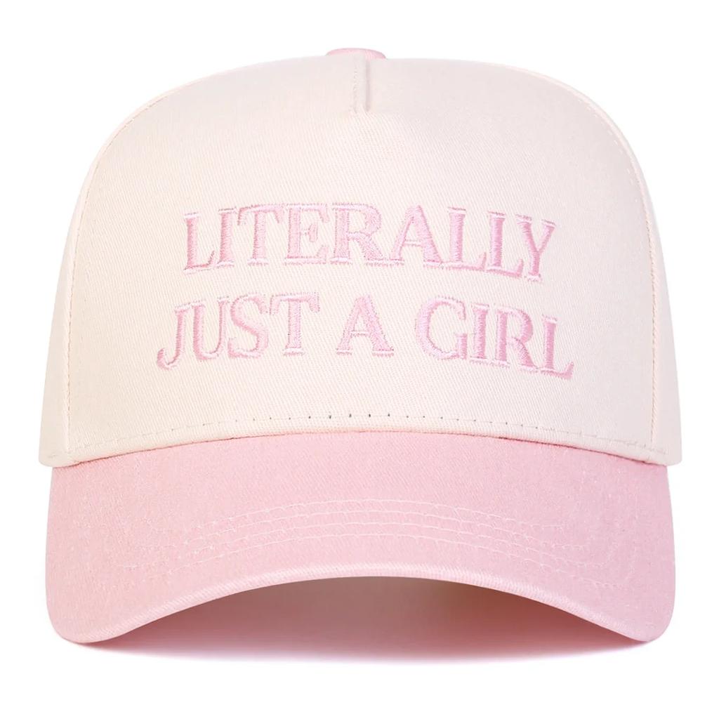 Unisex LITERALLY JUST A GIRL Embroidery Baseball Caps Spring Autumn Outdoor Adjustable Casual Hats Sunscreen Hat Sports Cap