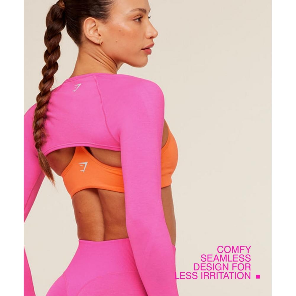 Gymshark Interval Seamless Shrug Electric Pink B5c8d Kdfy