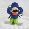 Sweet Cool Flower Doll Keychain Creative Snowboarding Pendant Keyring  Bag Charm Key Hanging Decoration Gifts