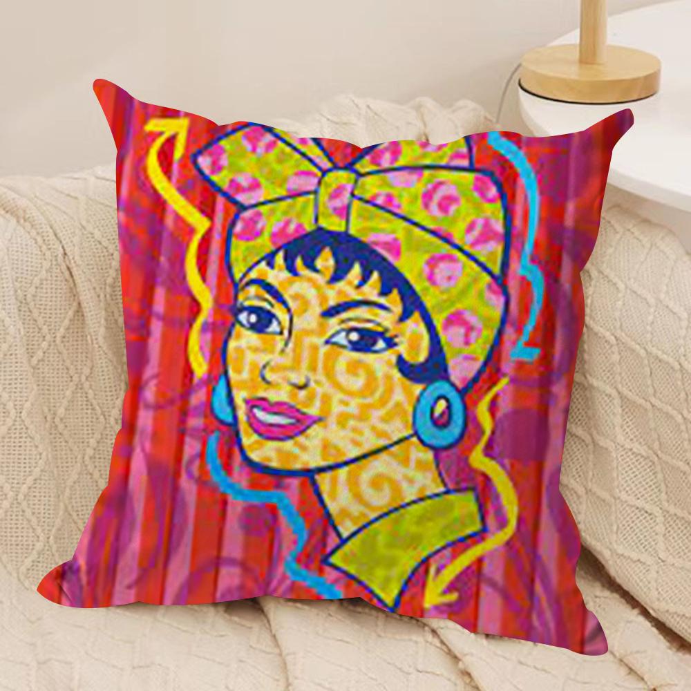 AAesthetic Art Venezuela Cushion Cover Silky Short Plush DoubleSided Printed Pillow Case for Sofa All Seasons Home Decor Gift