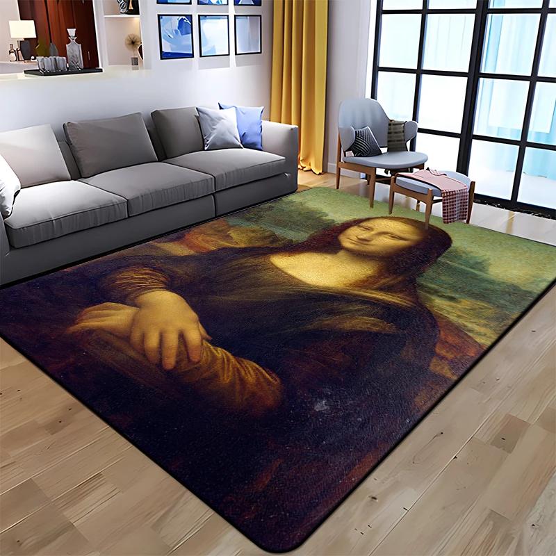 Starry Sky Carpet Van Gogh Art Painting Bathroom Rugs Non-slip Bedroom Mats Welcome Mat Floor Decorative Carpet for Living Room