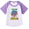 9192 Kids Girls Steal a Brainrot 67 Six Seven Print Raglan Short Sleeves Cotton T-Shirt
