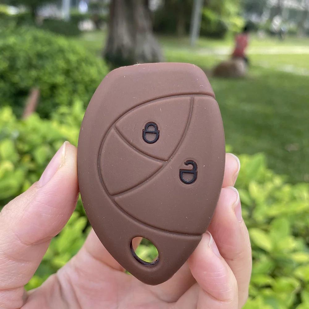 2 3 Buttons Silicone Car key cover Shell for Toyota Malaysia Truguard VG Alarm Cobra for Renault Logan Remote key Accessories