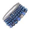 5Pcs Crystal Beaded Stretch Bracelet Set Dazzling Crystal Bead Bracelets Ornament for Personal Style and Gift Giving