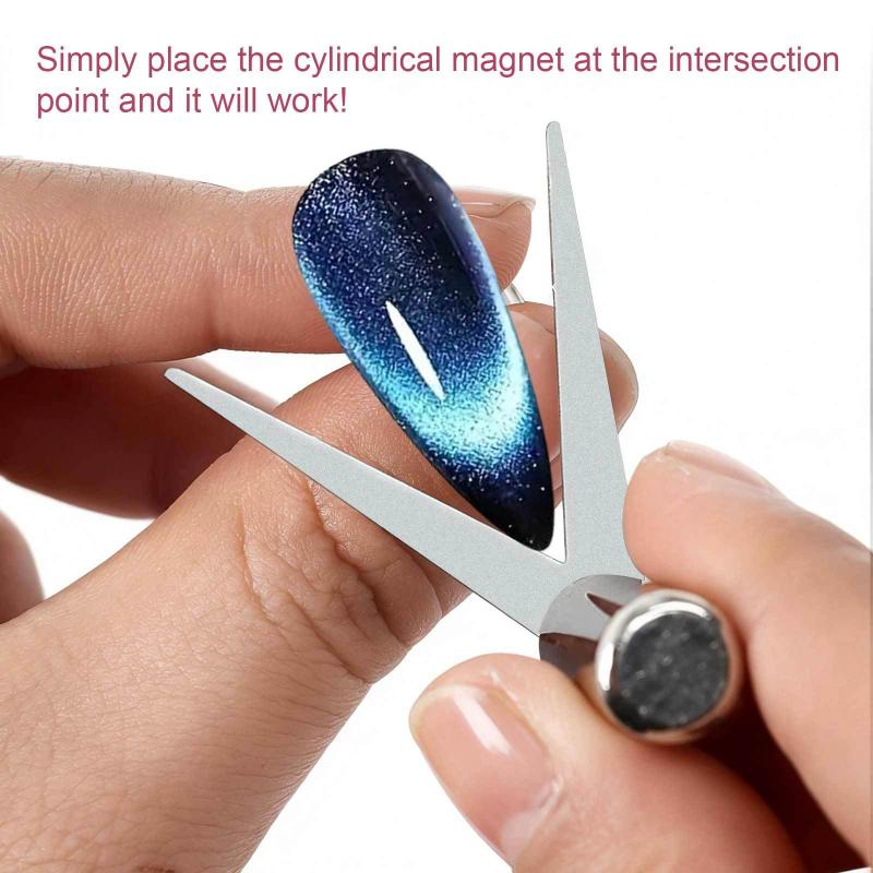 1 ks magnet na kočičí oko ve tvaru V ve francouzském stylu Profesionální magnetický nástroj pro nehtové studio Potřeby Francouzský tipový designový kit v kvalitě pro salon