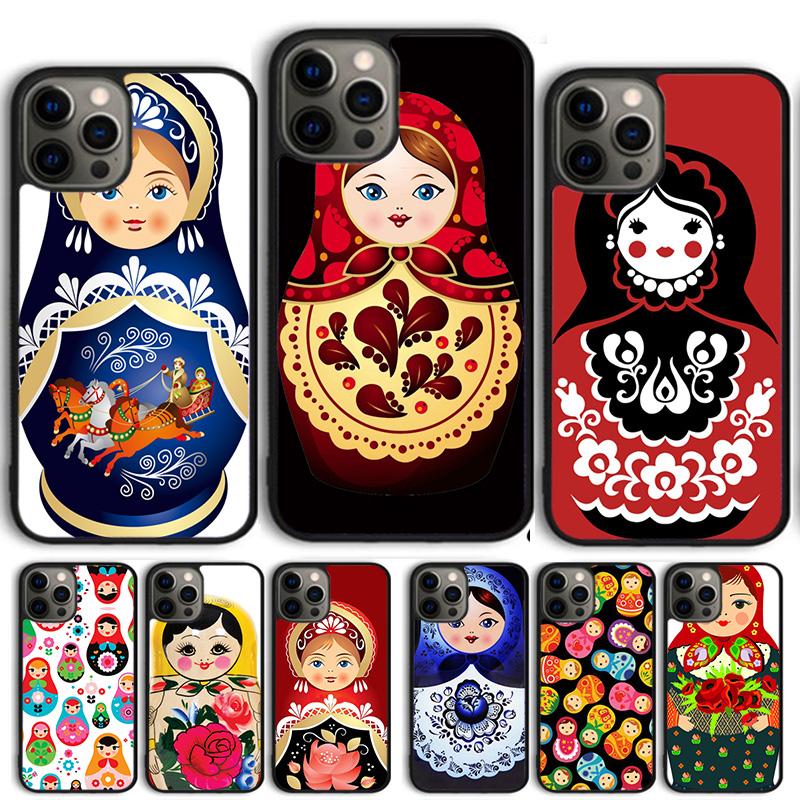Babushka Matryoshka Red Russian Doll Phone Case Cover For iPhone 17 Air 15 16 14 13 Pro Max 12 11 Pro Max Max Plus