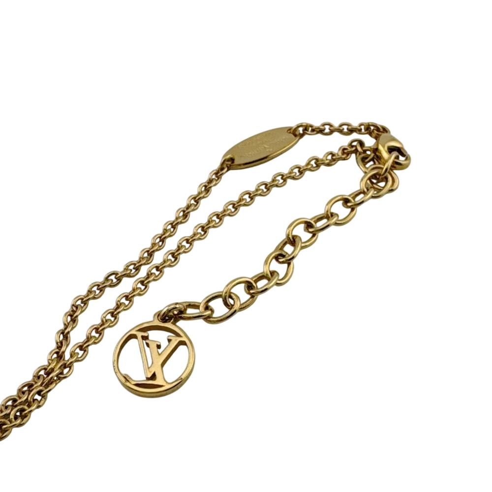 LOUIS VUITTON M61083 Gold Plated Essential V Necklace gold Gold Plated Used