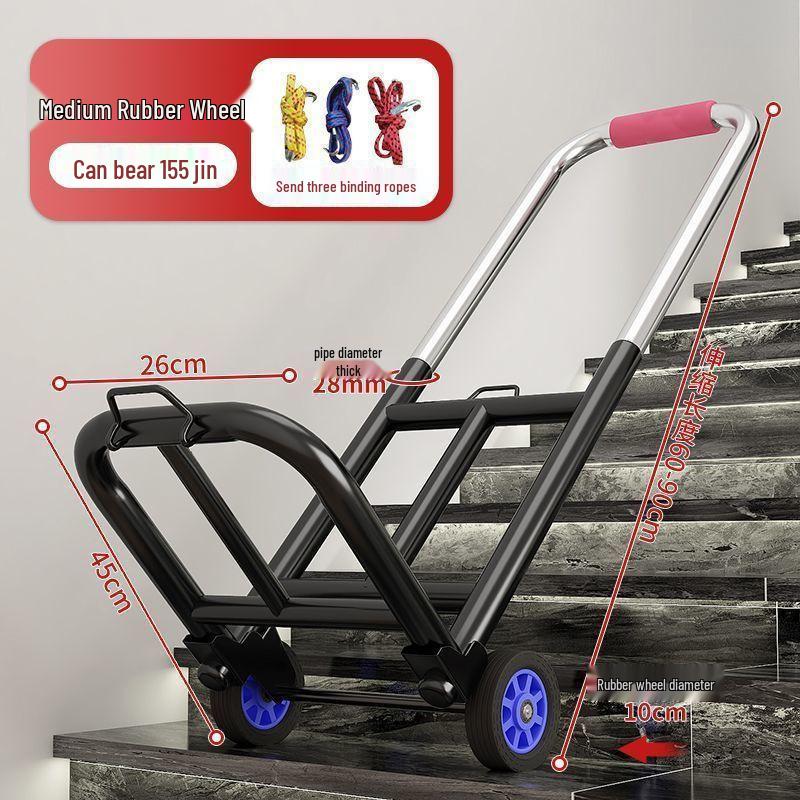 Kompakter Treppensteiger-Schwerlastwagen: Tragbarer Handwagen für einfachen Gepäcktransport
