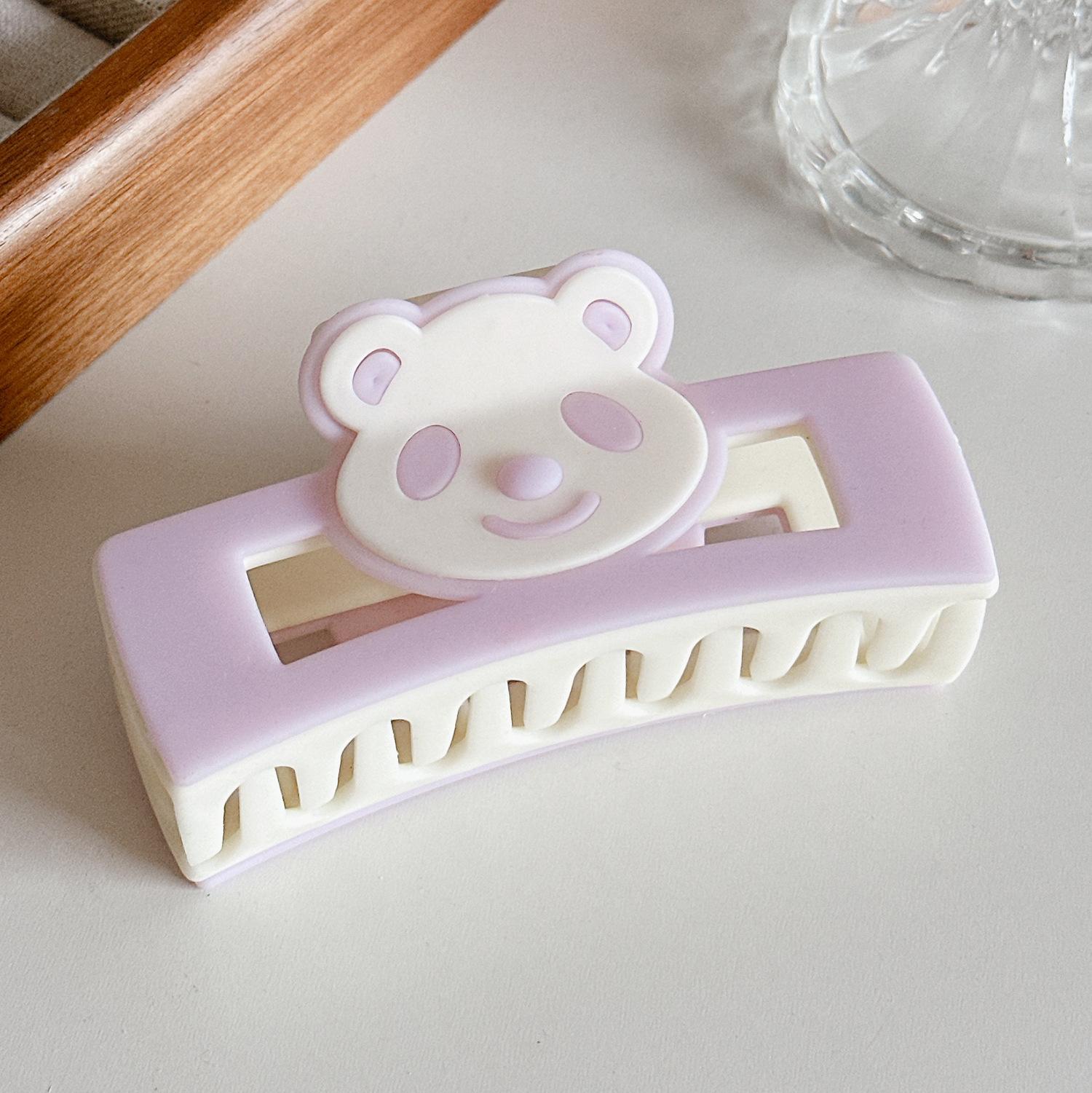 

Hair Oversized Fashionable Clip With Cute Panda Design Perfect For Summer Hairstyles Purple