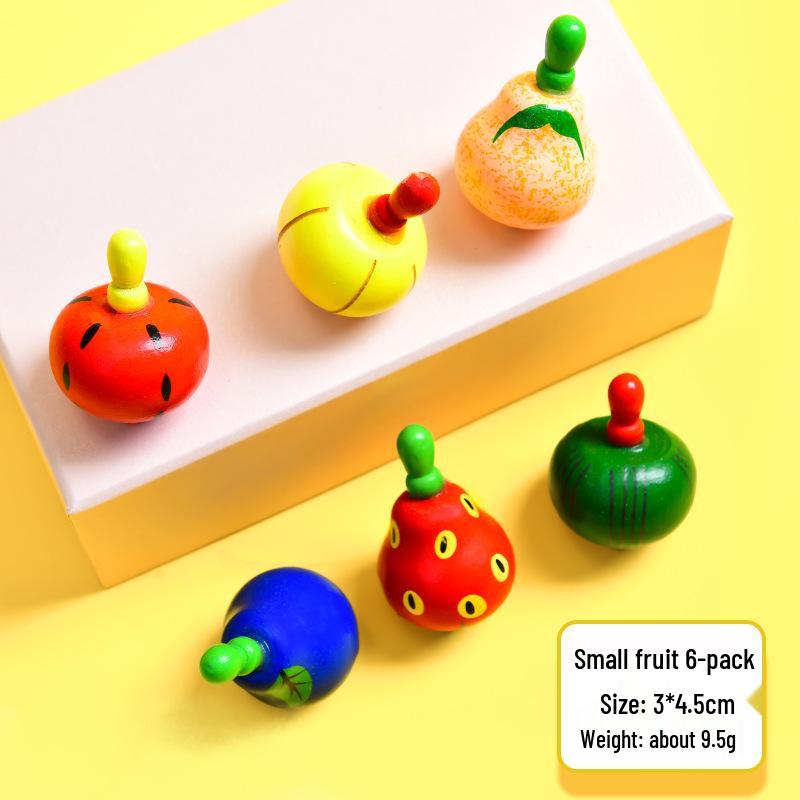 

Mini Fruit-Themed Wooden Spinner Toy for Early Learning and Kindergarten Education Standard