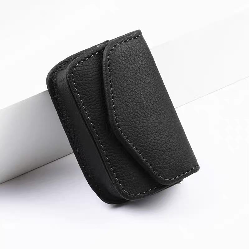 Custodia Portatile in Pelle Pieghevole per Occhiali da Lettura da Uomo: A prova di pressione, con passante per cintura, design di alta classe