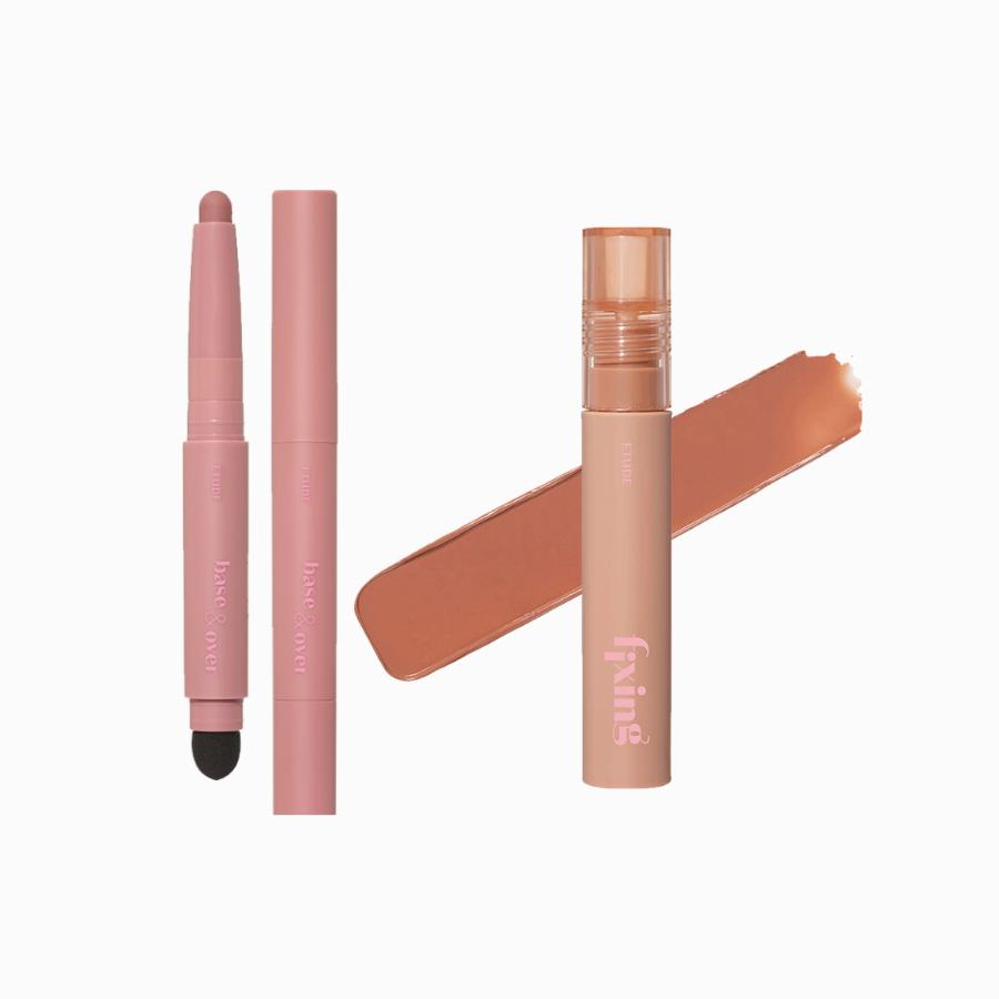 Etude Base & Over Lip Pencil #Pink Beige 1g + Fixing Tint 4g