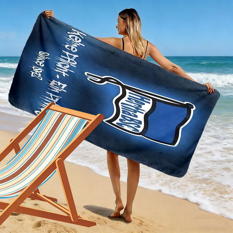 Hertha Roots Print Beach Towel, Large Soft Quick Dry Towel for Beach Camping Swimming