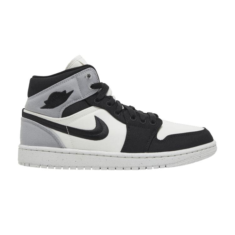 Wmns Air Jordan 1 Mid SE  Light Steel Grey Canvas  36.5